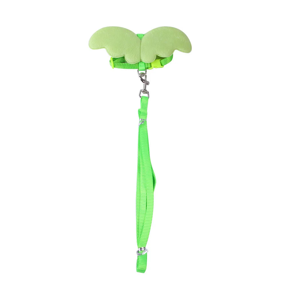 Hamster Rabbit Angel Wings Harness Leash Collar Chest Strap Traction Rope for Bunny Ferret Rat Cat Duck Lead Pet Supplies Items