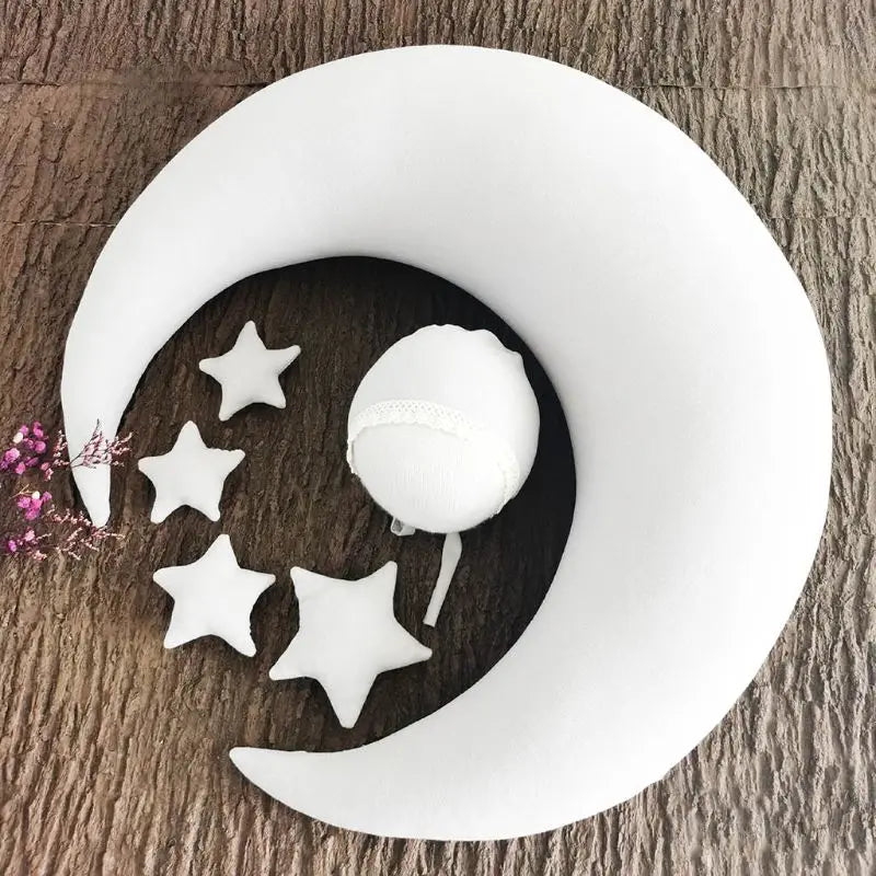 (Pack of 6) ❤️Newborn Photography Props Accessories Posing Crescent Pillow+Stars+Hat /Set Studio Baby Photo Decoration Moon Fotografia