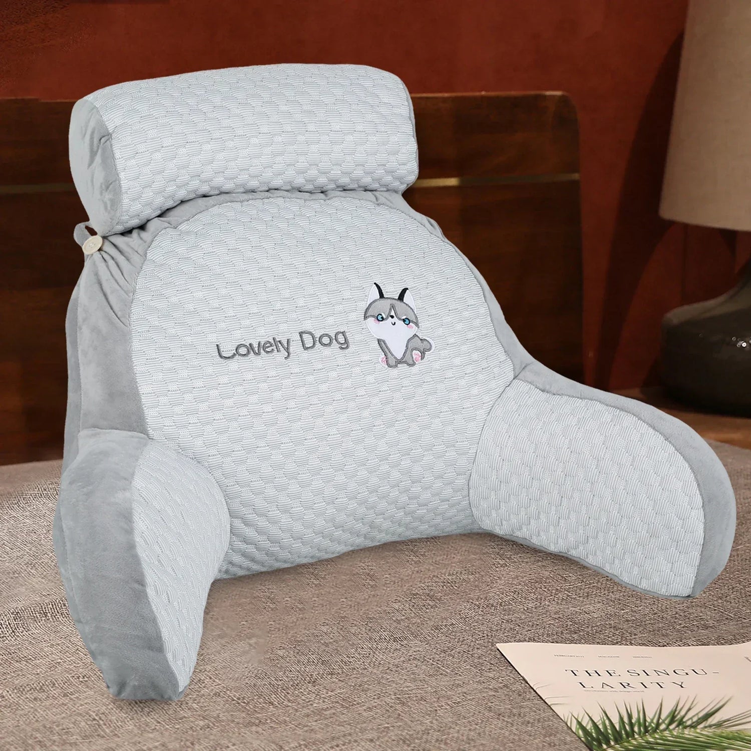 All Season Reading Pillow Comfortable Soft Detachable Lumbar Support Cushions Office Sofa for Chair Bed Backrest with Headrest