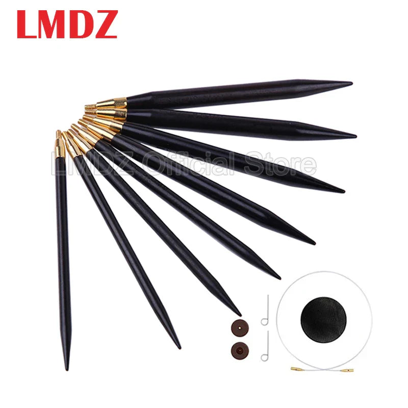 (Pack of 1) LMDZ High Quality Cable or Sandalwood Circular Knitting Needles Sweater Weaving Tools Wool Cotton Yarn DIY Knit Accessories