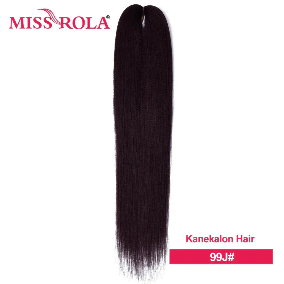 Miss Rola Synthetic Wholesale Bulk 6 Pieces 30Inch 28Inch 26Inch Pre Stretched Jumbo Braiding Hair Kanekalon EZ Twist Braid Hair