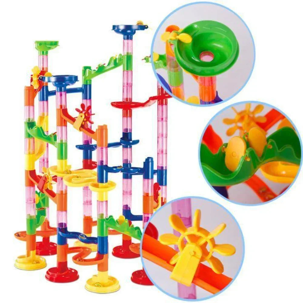 (Pack of 232) 45- Marble Run Race Building Blocks Track Ball Slide Toys DIY Creativity Constructor Early Educational Toys Children Gift