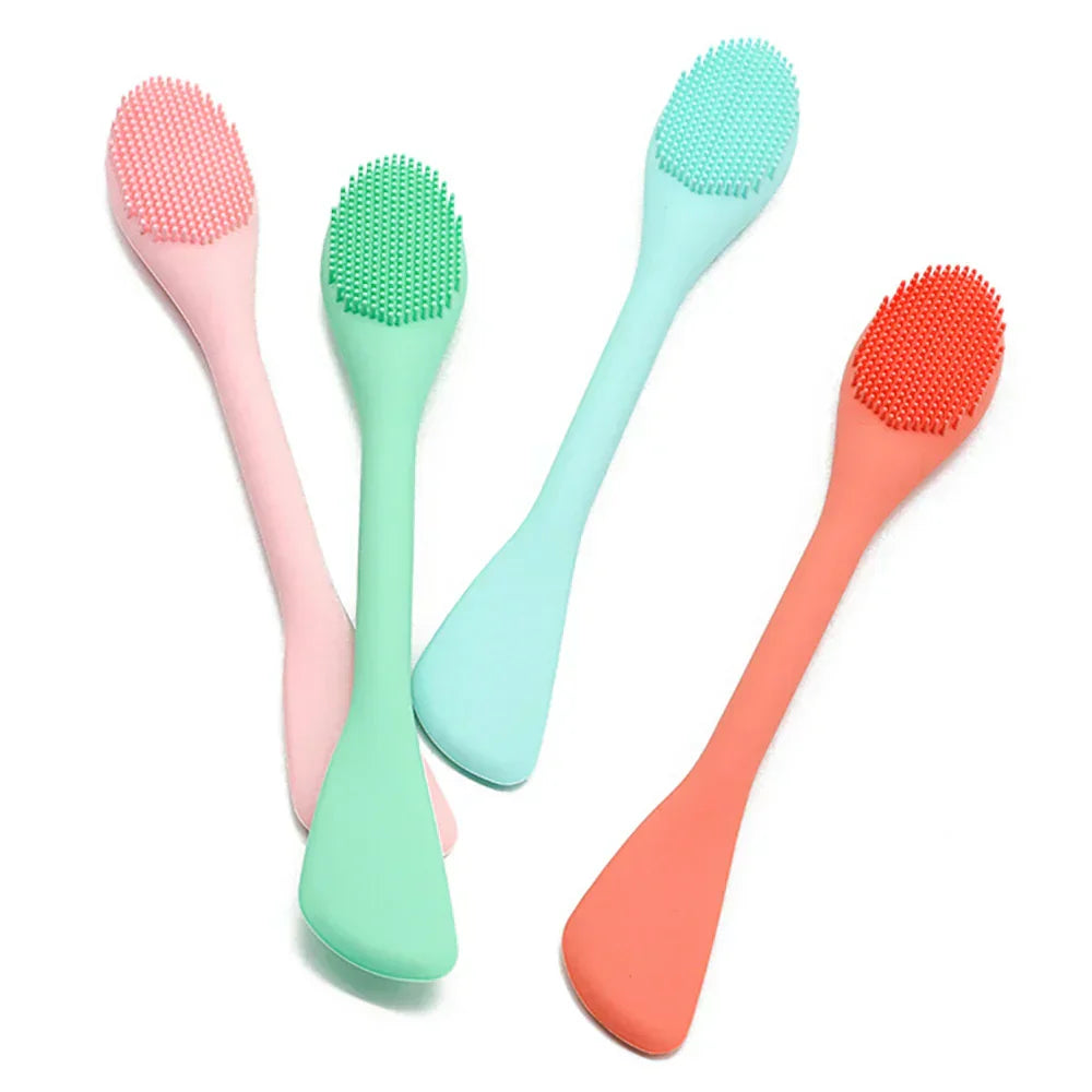 (Pack of 10) 1~ Soft Silicone Washing Brush Remover Face Exfoliating Pore Cleaner Brush Soft Nose Brush Pore Cleaner Skin Care Massager
