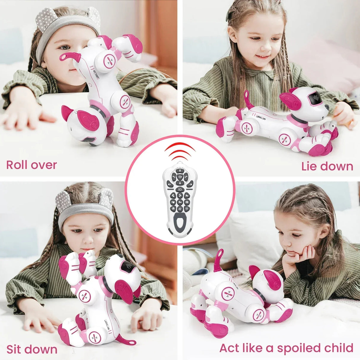 RC Robot Electronic Dog Robot Dog Stunt Walking Dancing Toy Intelligent Touch Remote Control Electric Pet for Children's Toys