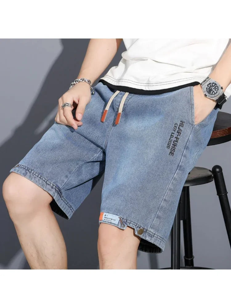 Y2k Mens Loose Baggy Denim Short Men Jeans Fashion Streetwear Hip Hop Long Capri Cargo Shorts Pocket Male pantalones cortos
