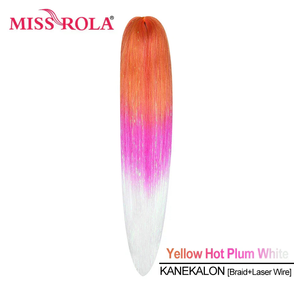 Miss Rola Synthetic 28Inch 100G 2023 New Hair Extension Yaki Straight Jumbo Braiding Hair Pre-Stretched Braid Kanekalon Hair