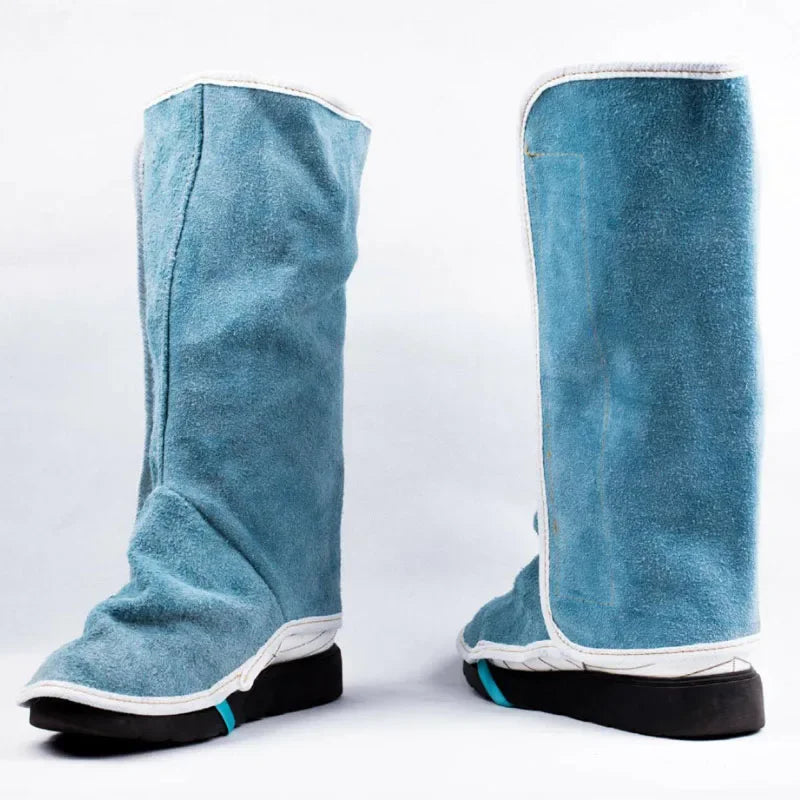 Workplace Welding Leather Long Shoes Boots Leather Welding Fire Protection Foot Leggings Welder Foot Cover Wear InsulationDFS038