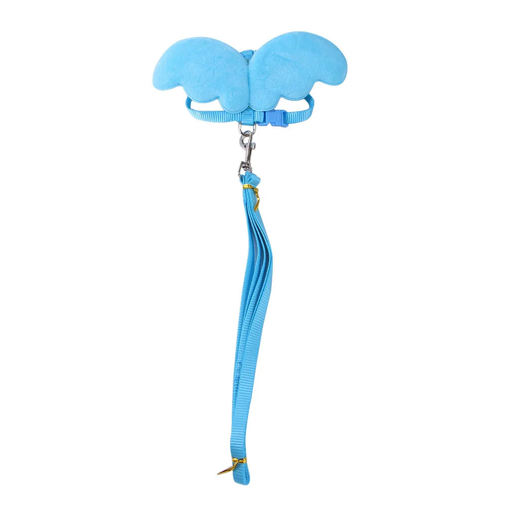 Hamster Rabbit Angel Wings Harness Leash Collar Chest Strap Traction Rope for Bunny Ferret Rat Cat Duck Lead Pet Supplies Items