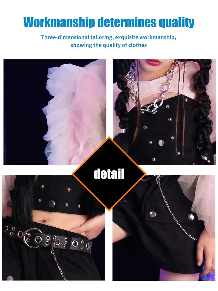 ZZL K-PoP Clothes Girl model eco-friendly catwalk fashion fashion children's catwalk costume children's jazz dance clothing suit