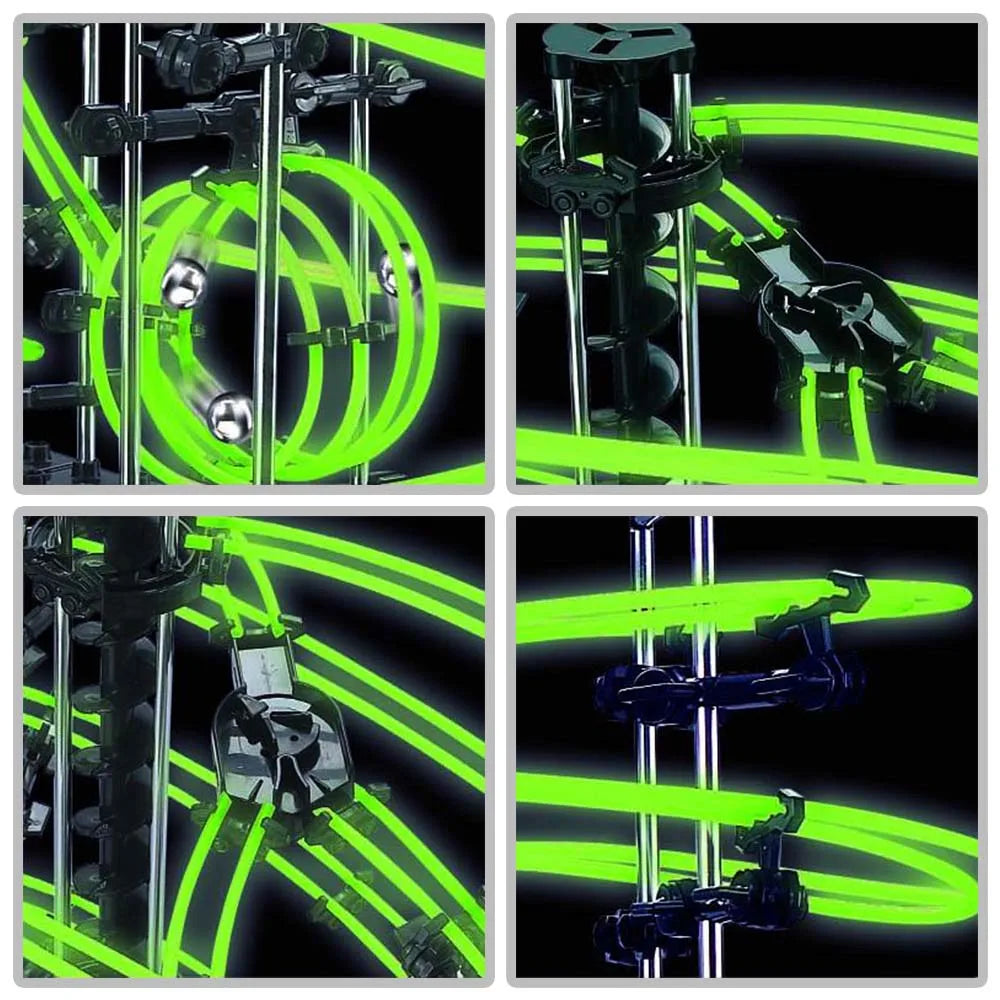 (Pack of 193) Electric Intelligence Marble Race Run Ball DIY Building Mini Roller Coaster Rail Track Ball Educational Toy Child's Gift