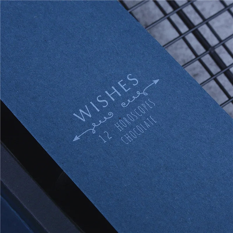 (Pack of 10) Blue Chocolate Box Packaging With Insert Dessert Paper Chocolate Spacer Valentine's Day Wedding Baby Shower Candy Gift Box