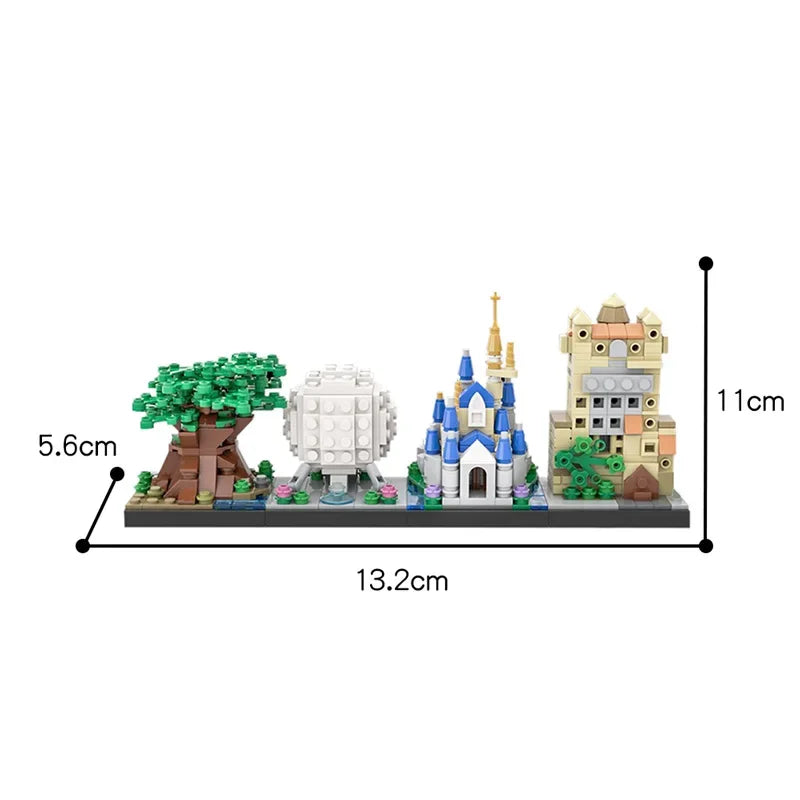 BuildMOC City Skyline Saint Petersburg Rome Washington Rotterdam Architecture Street View House Building Blocks Kids Toys Gift