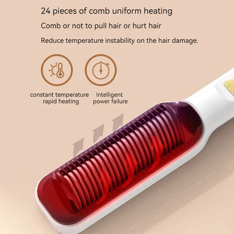 Xiaomi Mijia Electric Hair Brushes LCD Display Hair Straightening Brush Styling Comb Does Not Hurt Hair Anion Curling Iron PTC