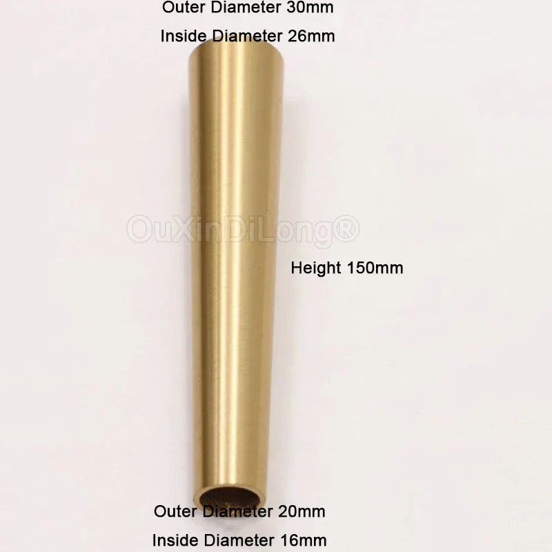 (Pack of 4) Pure Brass Covers Chair Cups Cabinet Covers Sofa Brass Tip Cap Furniture Tube Leg Protector Metal Legs Base GF48