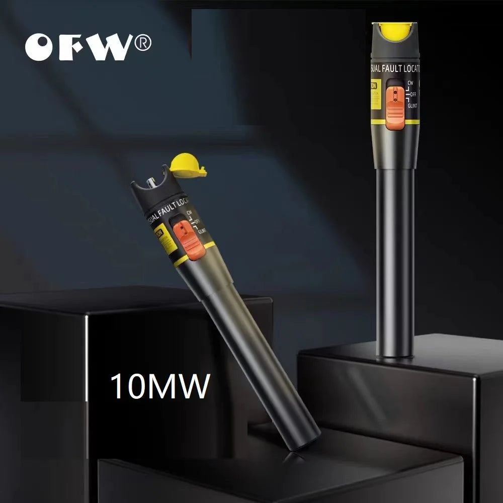 OFW 10MW 30KM Visual Fault Locator30MW Fiber Optic Cable Tester 10KM Range Test Equipment Red Light Pen VFL