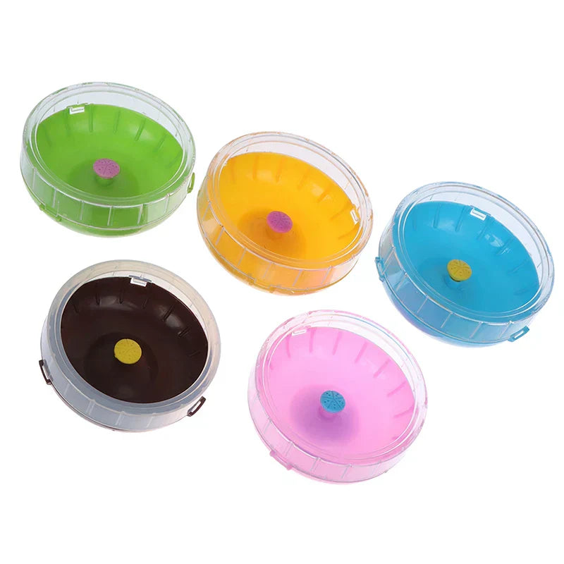 (Pack of 1) 11cm Hamster Wheel Small Animal Running Disc Toys Cute Plastic Jogging Exercise Wheel Pet Cage Accessories