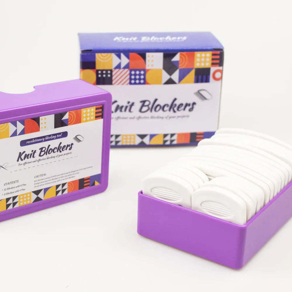 (Pack of 20) Knit Blockers Set Stainless Steel Knitting Blocking Mats and Pins with 2 Different Sizes for DIY Knit Crocheting Supplies