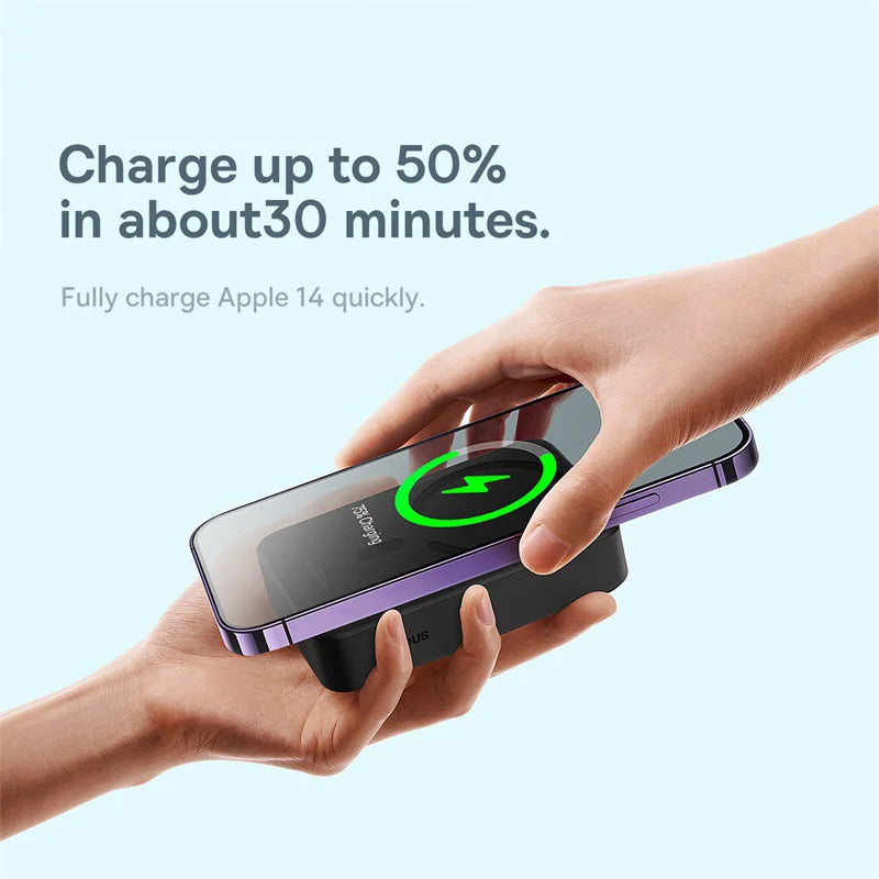 Baseus Power Bank 10000mAh 20000mAh Mini Magnetic Wireless Fast Charge Auto-wake For iPhone 15 14 13 Pro Max Magsafe Powerbank