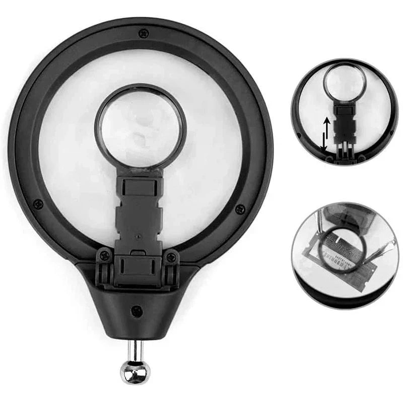 Welding Magnifying Glass LED Light Auxiliary Clip loupe Magnifier 3 In1 Hand Soldering Solder Iron Stand Holder Station