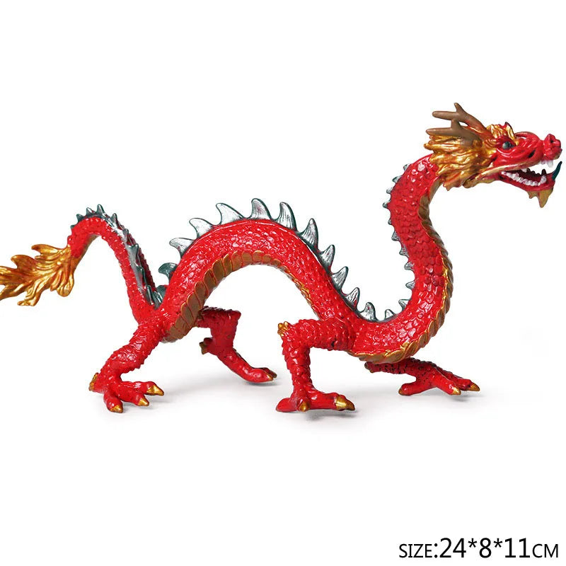 Simulation dragon figurines model Savage Flying Magic Dragon Dinosaur Cerberus Flaming Eagle Action Figure Kids Collection Toys