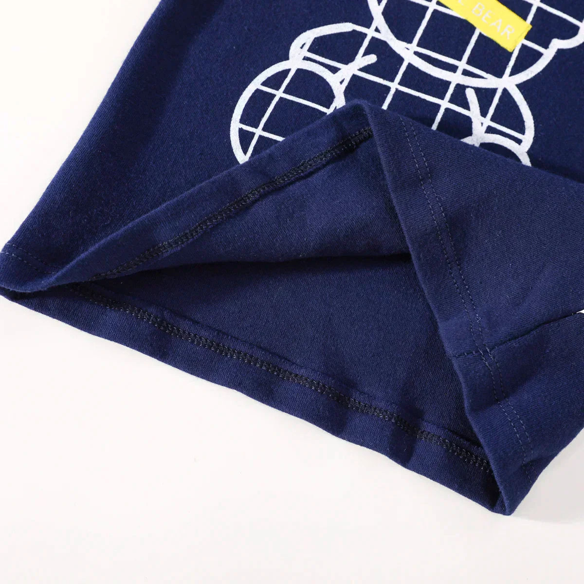 Hibobi 2-Pieces 100% Cotton Toddler Boys Cartoon Bear Print Long Sleeve Top And Matching Pants Comfortable Boys Loungewear Set