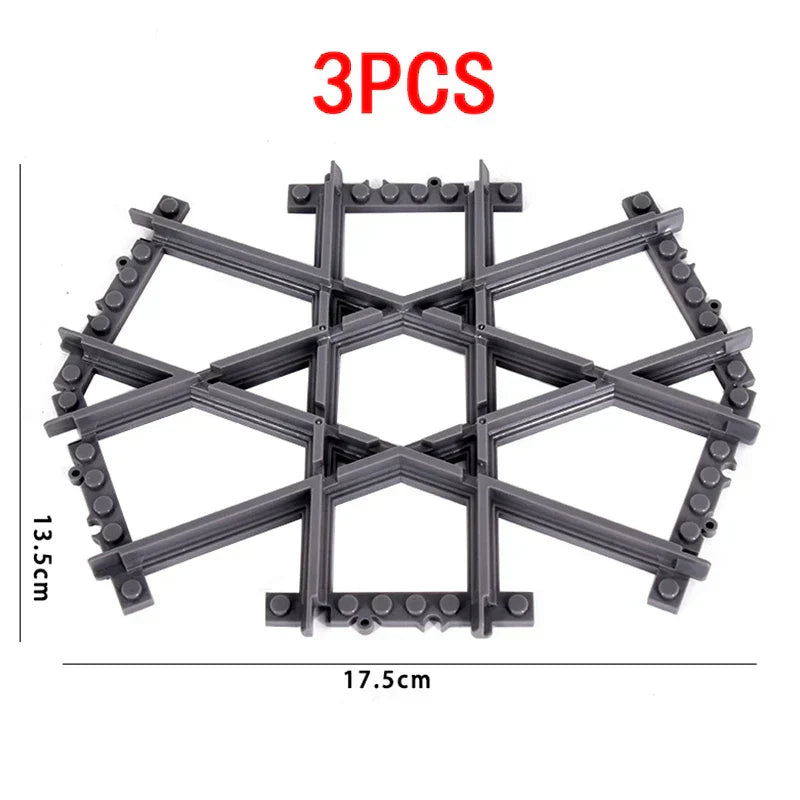 City Trains Train Rail Crossing Track Rails Soft Tracks Cruved Straight Railway Building Blocks Bricks DIY Toys For Children Boy