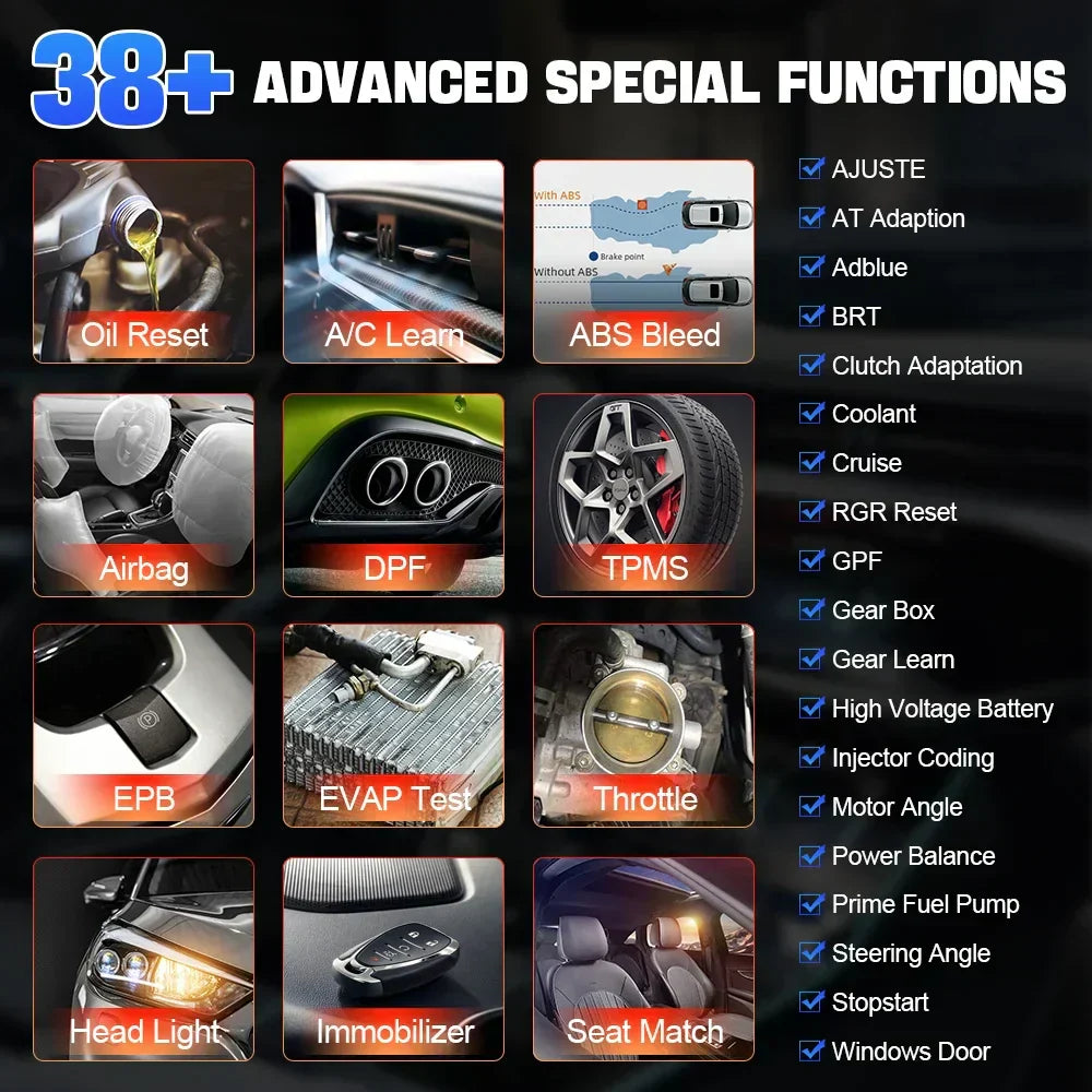 XTOOL D8S All System Car Diagnostic Tools ECU Coding Active Test Key Programmer 38 Service Topology Mapping With CAN FD DOIP