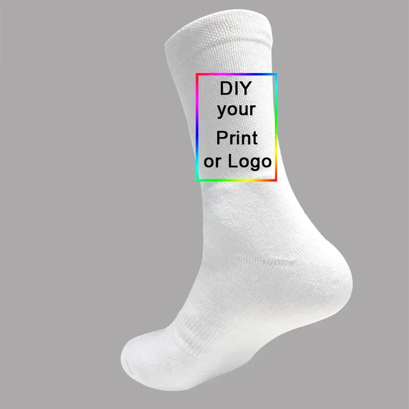 Customized Print Socks Women's Men's DIY Photo Logo Brand Quanlitity Cotton For Spring summer autumn winter