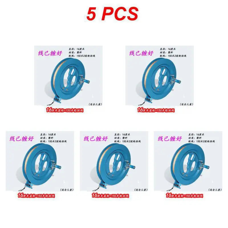 (Pack of 5) 1~ 16cm Kite Reel ABS Plastic Blue Kite Reel Grip Machine Kites & Accessories Pizies Single Unisex Diamond Winder Flying