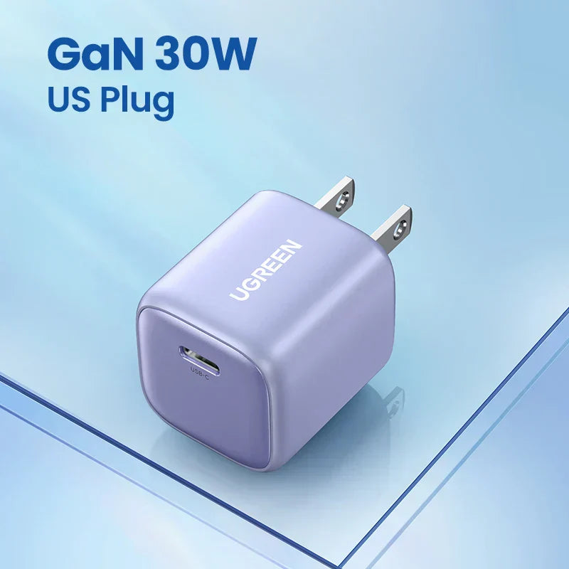 UGREEN GaN 30W Fast Charger for iPhone 15 14 13 PD3.0 Charger for iPad Pro samsung Xiaomi Type C Mobile Phone Charger