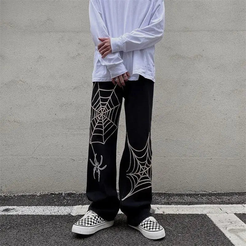 Streetwear Y2k Pants Anime Sweatpants Male Wide Leg Oversize Pants Men Techwear Baggy Straight Trousers 2023 New
