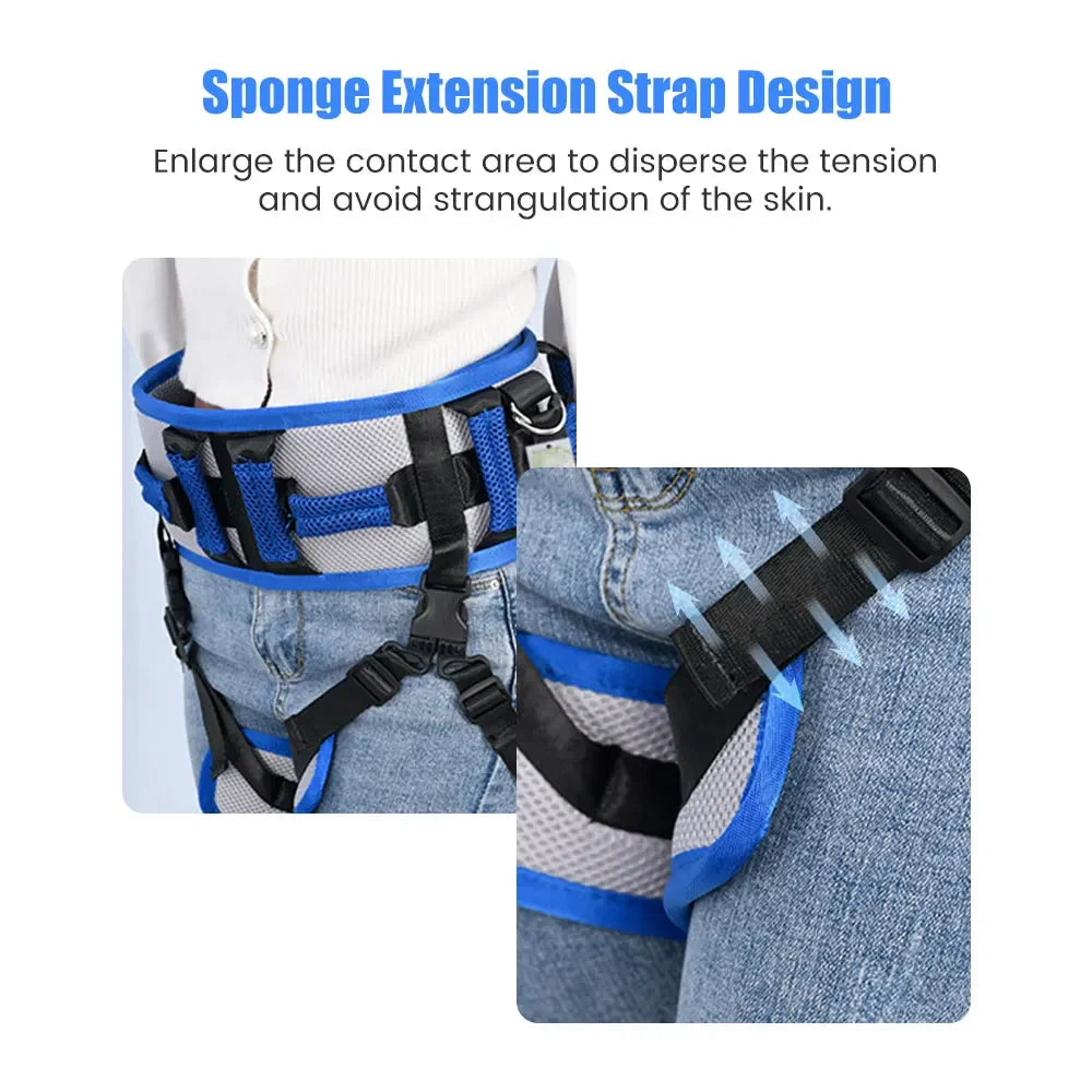 Transfer Sling Assist Gait Belt Patient Lift with Straps Mobility Standing and Lifting Aid for Disabled Safely Move Lifting Aids
