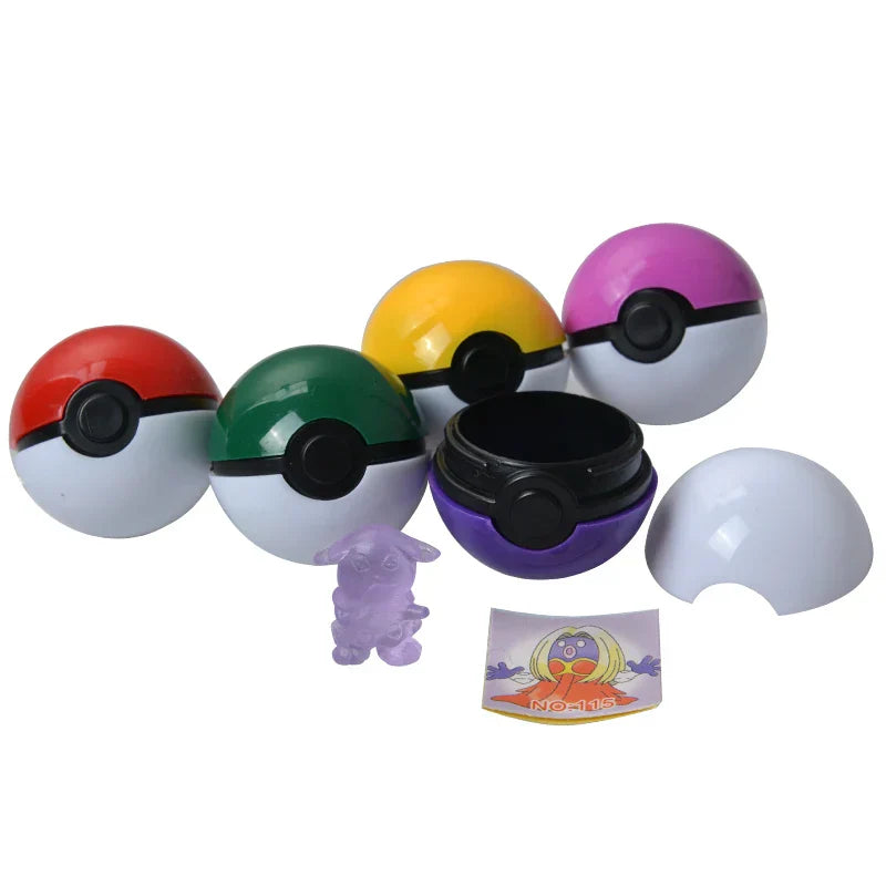 Original Pokemon Anime Action Figure Pikachu Pocket Monster Pokeball With Mini Figure Toys For Children Gifts