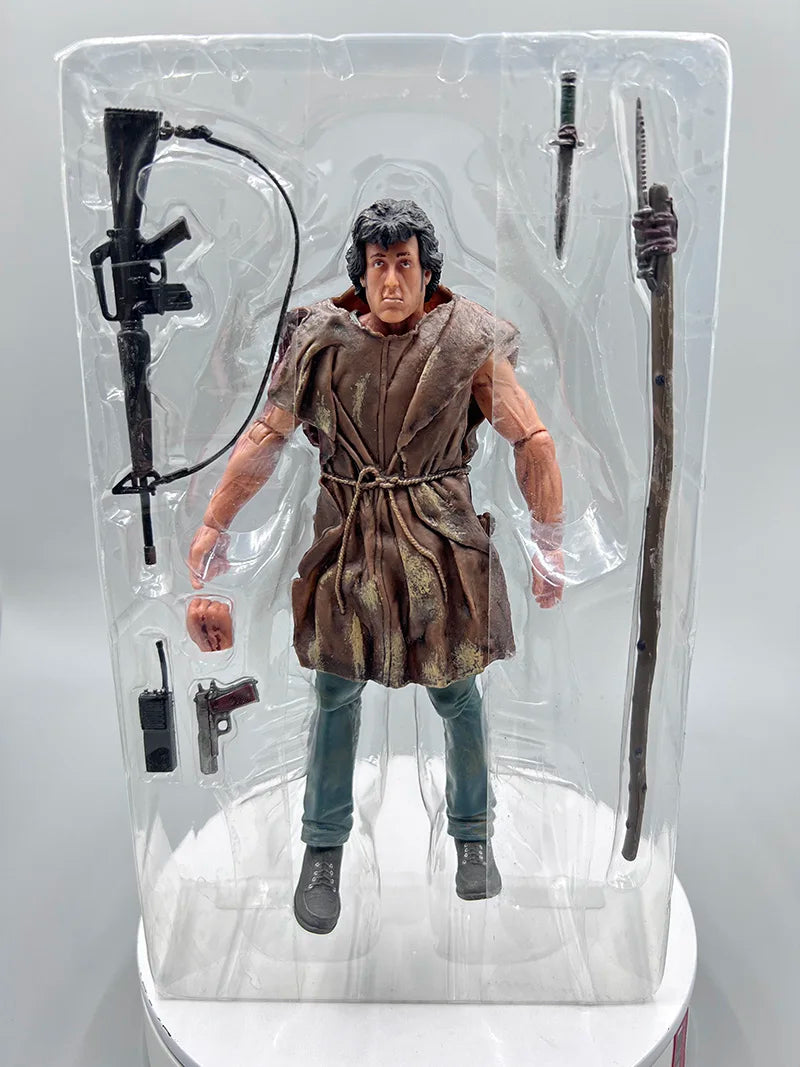 First Blood Ron Kim John J.R Rambo Action Figure Special Forces Soldier Avenger Sylvester Film Toys Joint Movable Doll