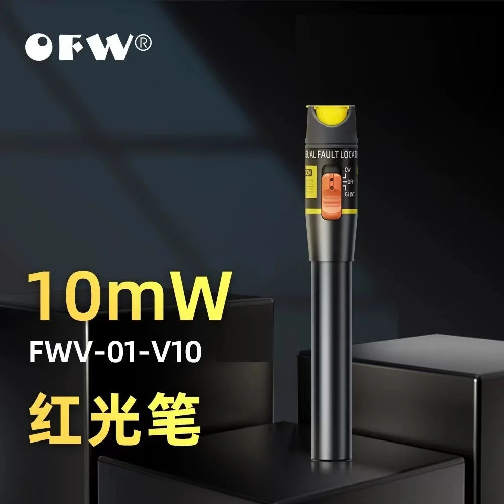 OFW 10MW 30KM Visual Fault Locator30MW Fiber Optic Cable Tester 10KM Range Test Equipment Red Light Pen VFL