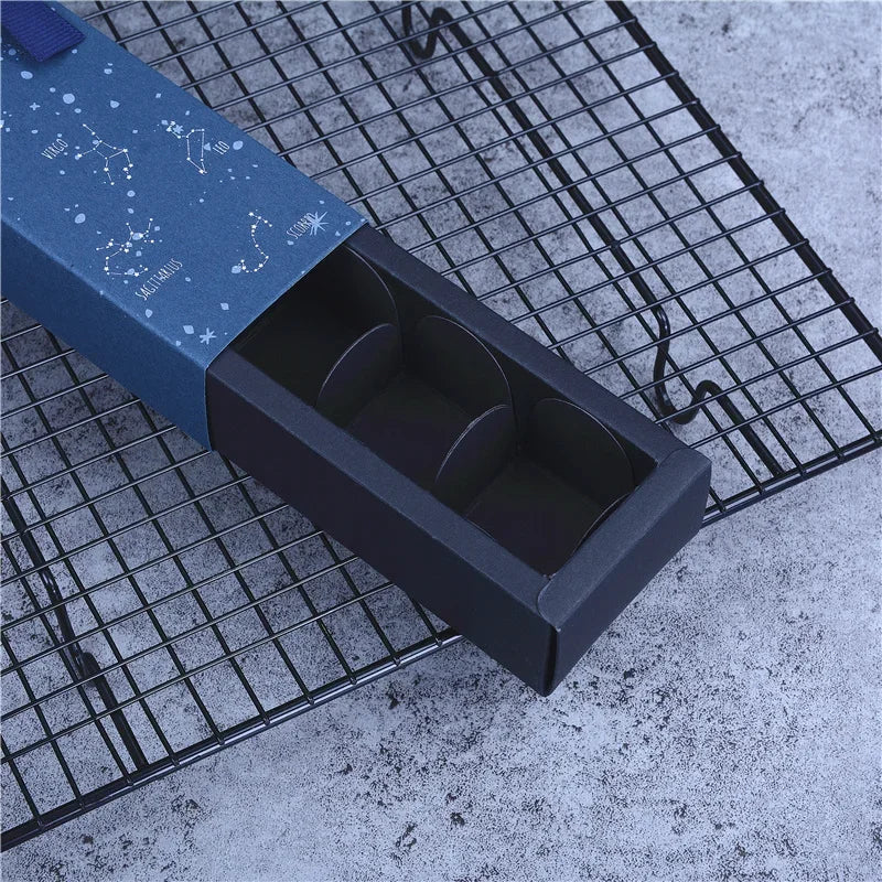 (Pack of 10) Blue Chocolate Box Packaging With Insert Dessert Paper Chocolate Spacer Valentine's Day Wedding Baby Shower Candy Gift Box