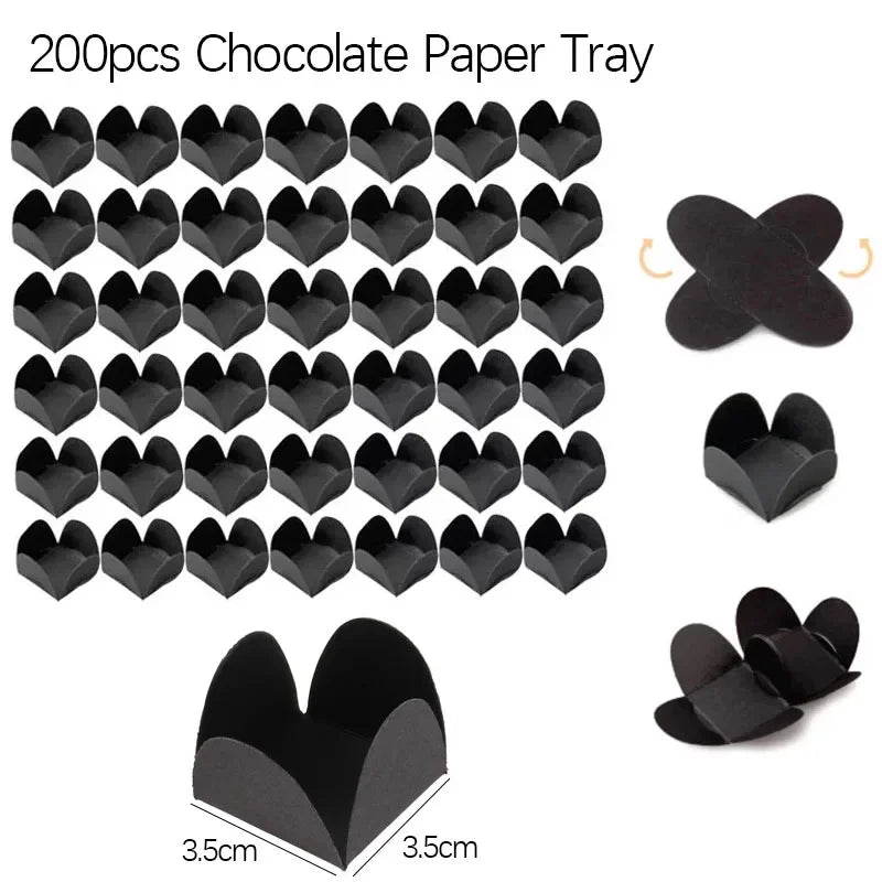 (Pack of 10) Blue Chocolate Box Packaging With Insert Dessert Paper Chocolate Spacer Valentine's Day Wedding Baby Shower Candy Gift Box