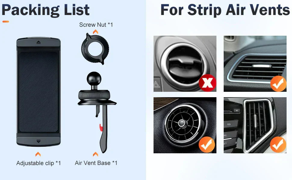 Hipacool Car Phone Clip Holder for Air Vent Handsfree Stand for Z Fold Phone Pad Auto Mount Support Car Accessories GPS Stand