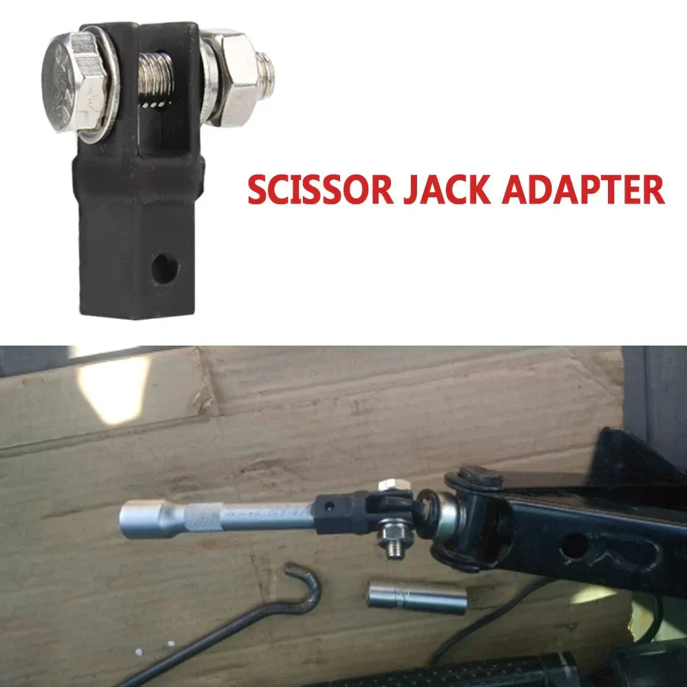 Use with 1/2 Inch Drive or Impact Wrench Tools Car Jacks Lifting Equipment Car Accessories Scissor Jack Adaptor