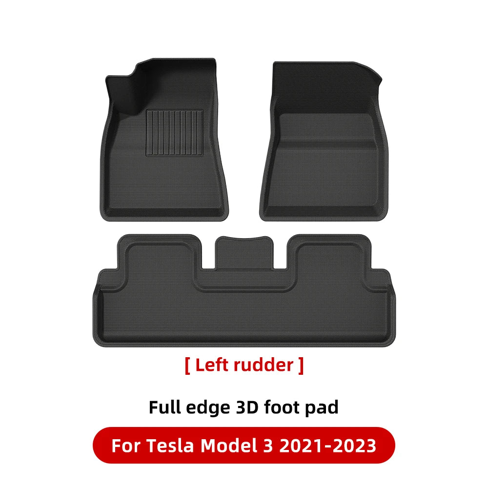 YZ Past Tesla Model 3 Y Highland Floor Mat Bagage Mat 2017 to 2024 Vier Seizoenen waterdichte 3D Vloer Liner