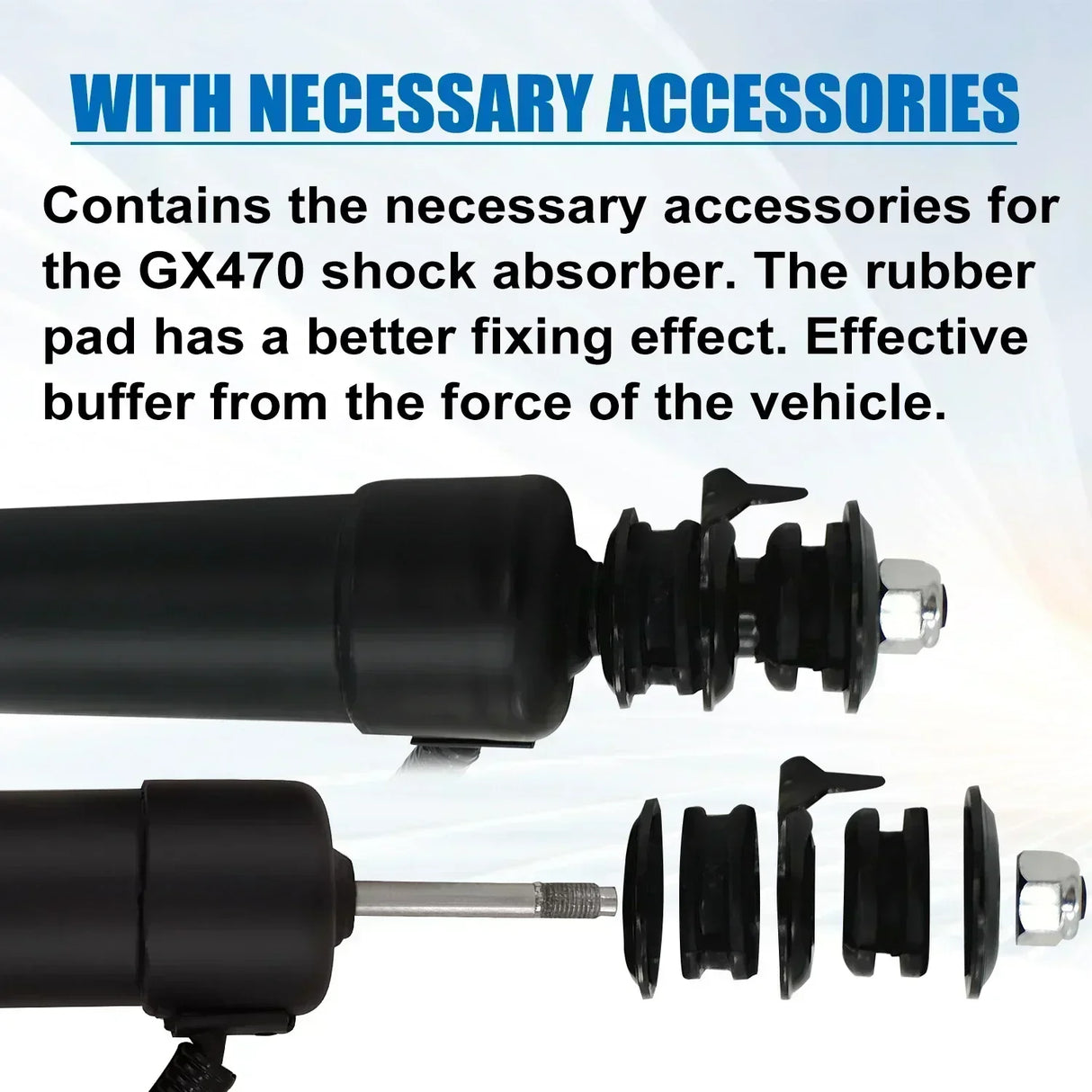 (Pack of 2) 4853060071 48510-69195 Front/Rear Shock Absorber for Toyota Land Cruiser Prado 120 2002-2009 4853069185