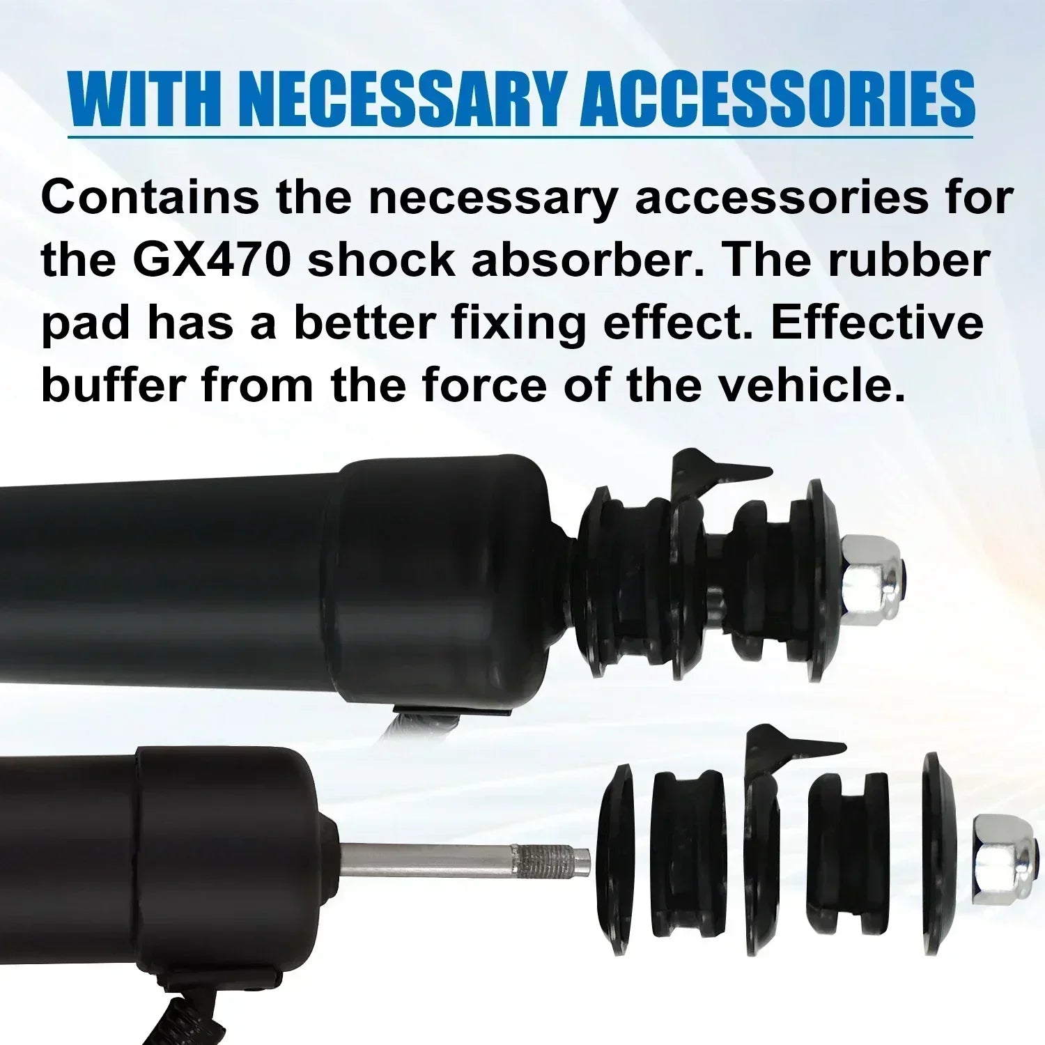 (Pack of 2) 4853060071 48510-69195 Front/Rear Shock Absorber for Toyota Land Cruiser Prado 120 2002-2009 4853069185