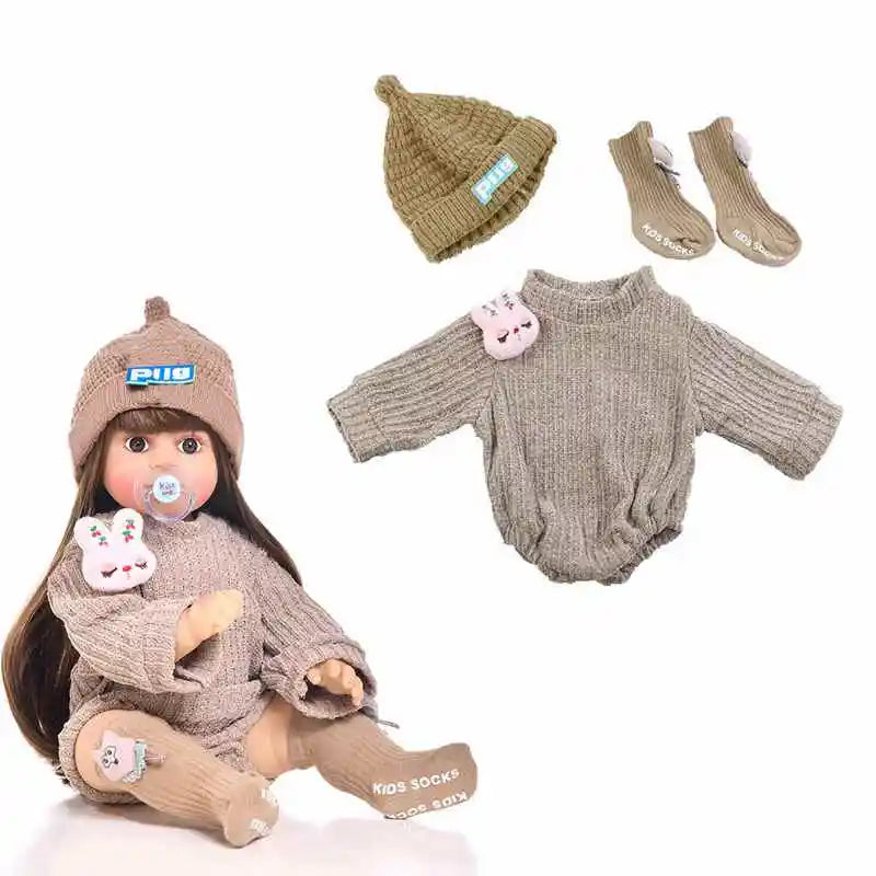 Doll Clothes for 55cm Dolls 22inch Doll's Clothing Sweater Dress Overall DIY Toy Dolls Outfit for Dolls Clothes Accessories