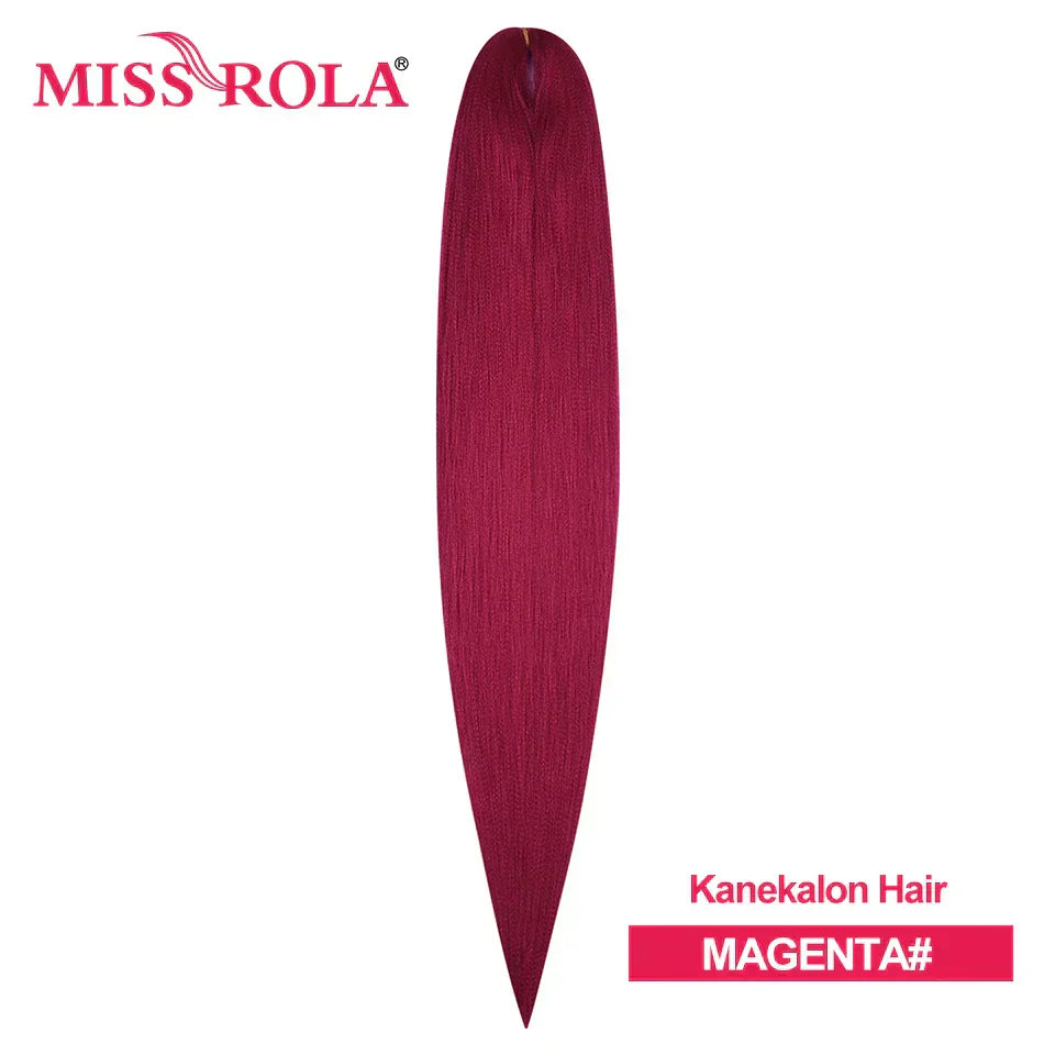 Miss Rola Synthetic Wholesale Bulk 6 Pieces 30Inch 28Inch 26Inch Pre Stretched Jumbo Braiding Hair Kanekalon EZ Twist Braid Hair
