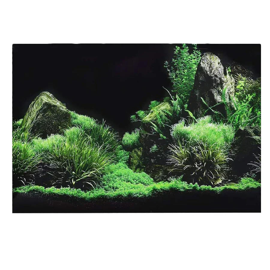 5 Size 3d Aquarium Background Poster PVC Adhesive Sticker Fish Tank Underwater World Paper Landscape Wallpaper Decoration