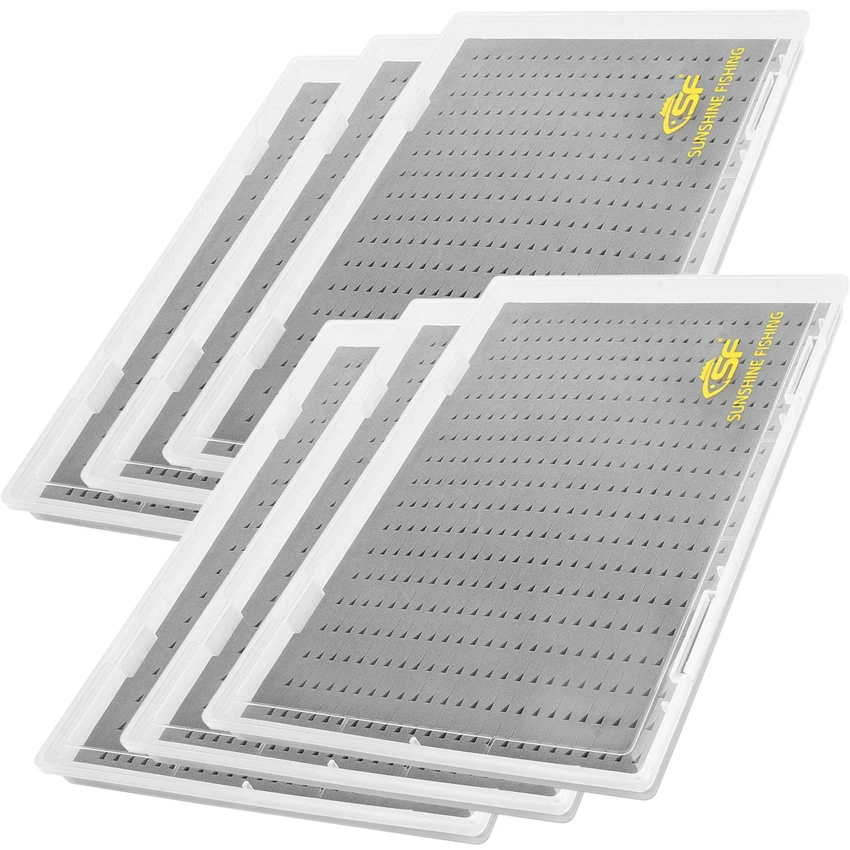 SF A4 A5 Extra Large Collection Fishing Box Clear Fly Fishing Box Large Capacity Slit Foam Fishing Competition Hook Tackle Boxes