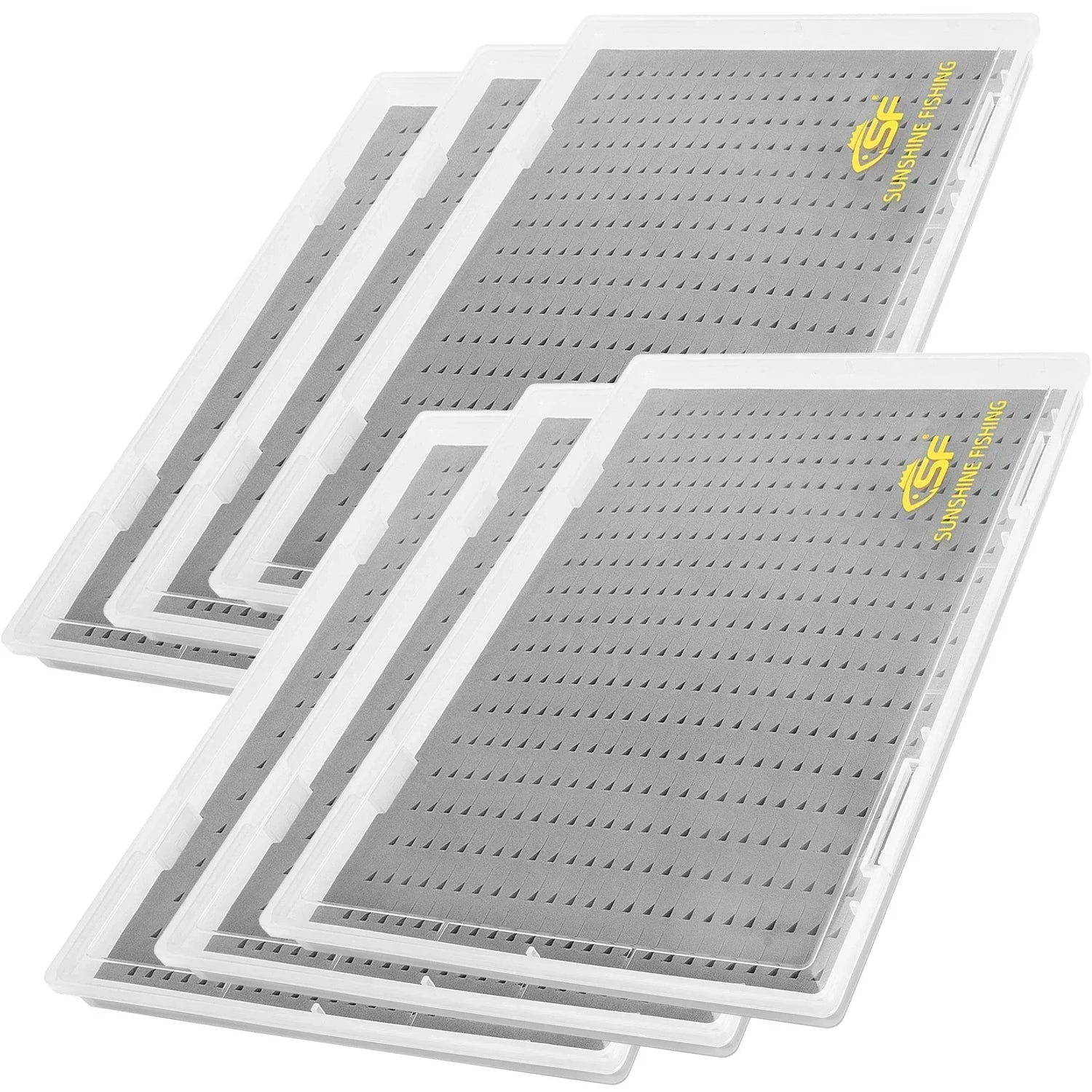 SF A4 A5 Extra Large Collection Fishing Box Clear Fly Fishing Box Large Capacity Slit Foam Fishing Competition Hook Tackle Boxes