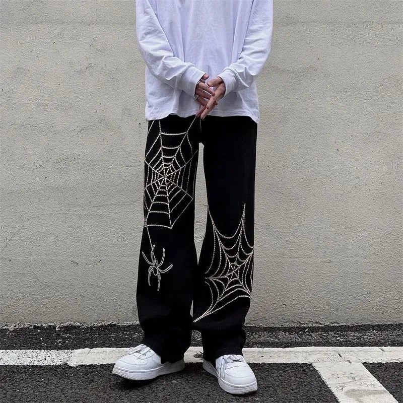 Streetwear Y2k Pants Anime Sweatpants Male Wide Leg Oversize Pants Men Techwear Baggy Straight Trousers 2023 New