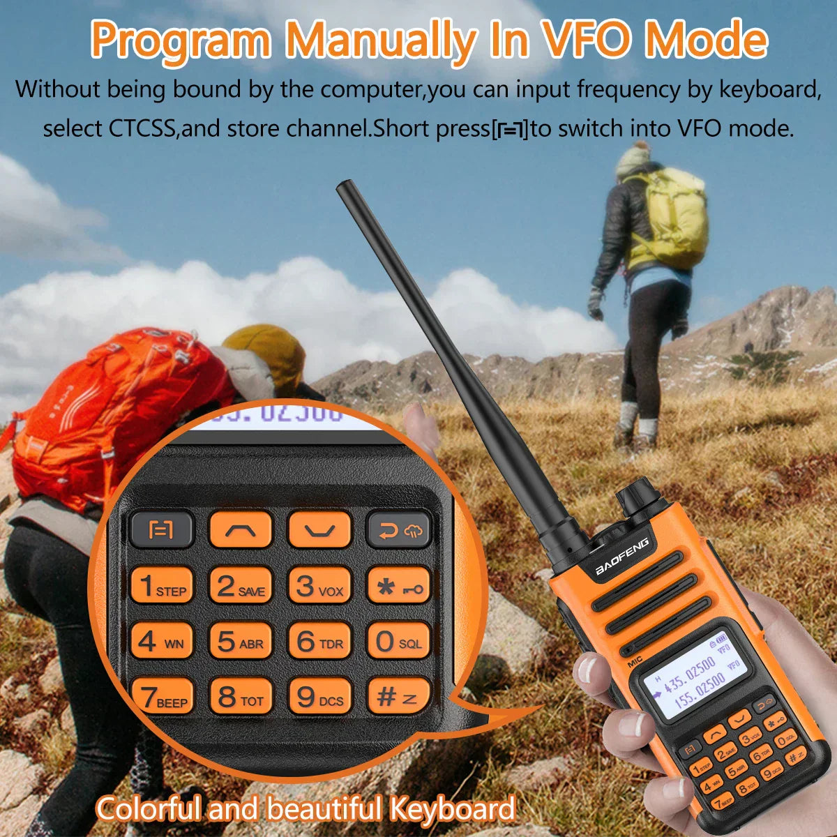 BaoFeng UV-13 PRO V2 V1 Walkie Talkie M-13 Pro Dual Band 999 Channels Type-C Long Range UV-5R Transceiver Ham CB Two Way Radio