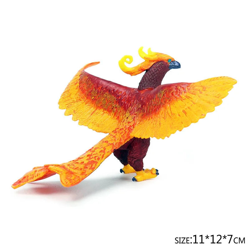 Simulation dragon figurines model Savage Flying Magic Dragon Dinosaur Cerberus Flaming Eagle Action Figure Kids Collection Toys